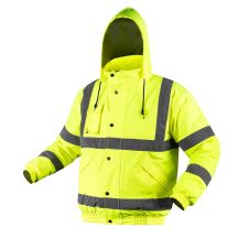 Warnschutz-Arbeitsjacke, leicht wattiert, Bomberjacke, Gelb, Größe S