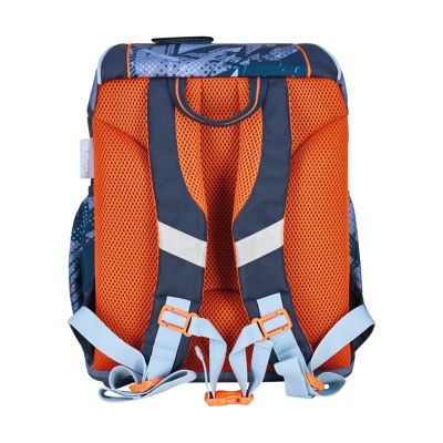 6. Herlitz UltraLight Plus TechMech Schulrucksack-Set für Jungen, Polyester, Blau, Orange