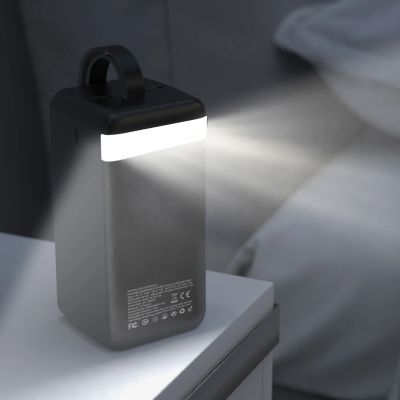 6. Powerbank Wozinsky W8-B 50000mAh 30W 2xUSB-A und 2xUSB-C und USB Micro mit Taschenlampe - schwarz