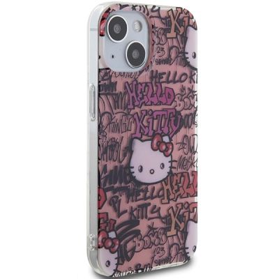 4. Hello Kitty IML Tags Graffiti-Hülle für iPhone 15 – Rosa