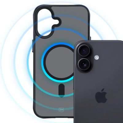 5. 3mk Smoke MagCase für iPhone 17 - Schwarz, halbtransparent