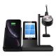 Yealink WH66 Mono UC Headset Kabelloses Kopfbügel-Headset für Büro/Callcenter USB Typ-A Bluetooth-Ladestation Schwarz