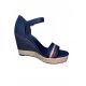 2. Tommy Hilfiger Ripsband-Sandalen mit hohem Keilabsatz W FW0FW05254