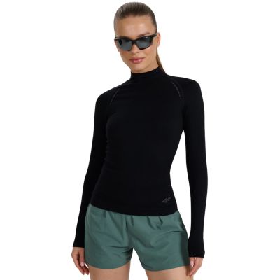 Damen-Langarmshirt 4F F419 Tiefschwarz 4FWAW25TFLOF419 20S