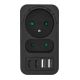 10. MACLEAN Steckdosenleiste x2 + 4xUSB, Verteiler mit 2 Steckdosen, 2xUSB-A, 2xUSB-C PD 20W, 1x16A + 1x6A MCE249 F/B