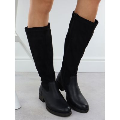 5. Schwarze Damen-Ankle-Boots aus Leder mit isolierter Sohle, Rieker 9551