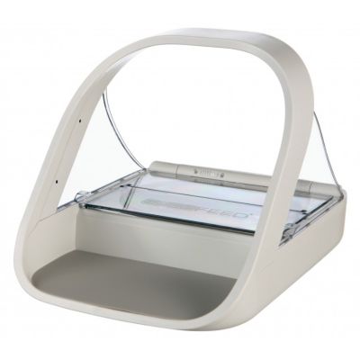 3. SureFlap MPF001 Hunde- oder Katzenfutterautomat/Wasserspender, Kunststoff, weiß, automatischer Haustierfutterautomat