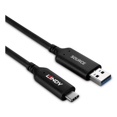 4. 10 m Lindy USB 3.2 Gen 1 Typ-A auf Typ-C Hybridkabel