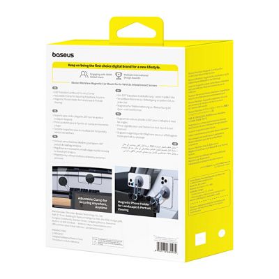 8. Baseus MaxView Magnetische Auto-Displayhalterung - Grau