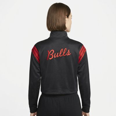 5. Nike Chicago Bulls Courtside 75 Trainingsjacke Damen Schwarz/University Red/Schwarz - DB1394-010