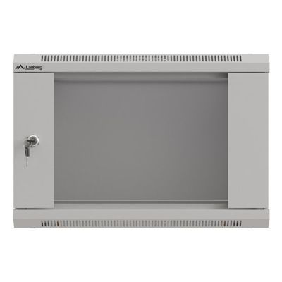 18. Lanberg 19" 6U 540x350 graue Glastür Wand-Rack-Schrank (Flat Pack)