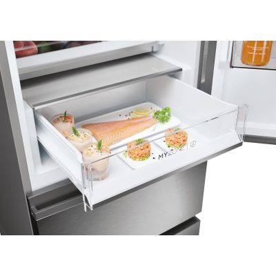 6. Haier HTW5620DNMG Mehrtüriger Kühlschrank (Edelstahl)