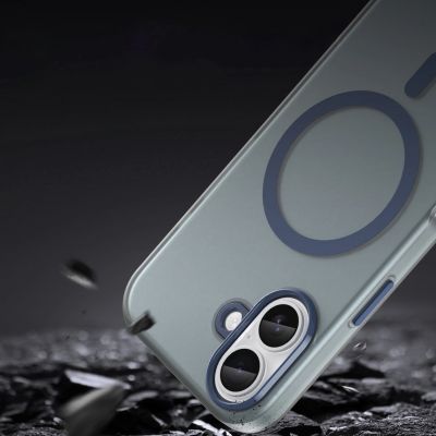 8. Magnetische Schleifhülle für iPhone 17, kompatibel mit MagSafe – Mattblau