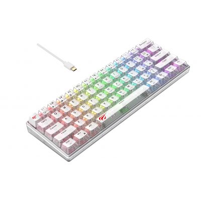 3. Havit KB903L Gaming-Tastatur (Transparent Weiß)