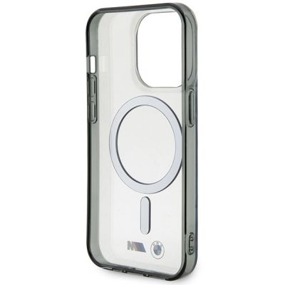 7. Hülle BMW BMHMP14LHCRS iPhone 14 Pro 6.1" transparente Hardcase Silberring MagSafe