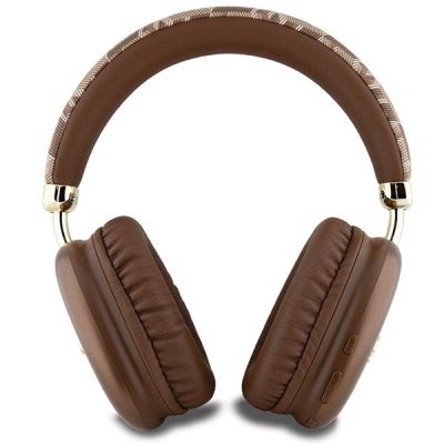 3. Guess GCube Metallic Script Logo Bluetooth On-Ear-Kopfhörer – Braun