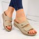 12. eVento W EVE224B beige Keilsandalen mit Klettverschluss 