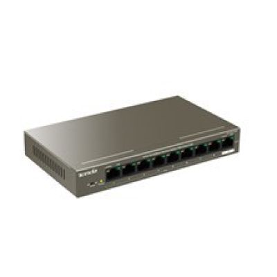 8. Tenda TEF1109P-8-102W Fast Ethernet (10/100) Netzwerkverbindungen unterstützen PoE Metallic