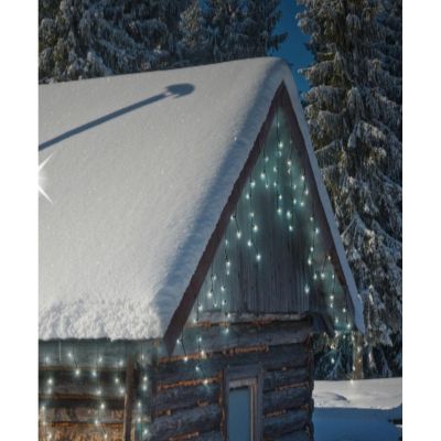 3. Weihnachtsbaumbeleuchtung, Außenbeleuchtung, 360°-LED-Steuerung, Timer, kaltweißes Licht, grünes Kabel