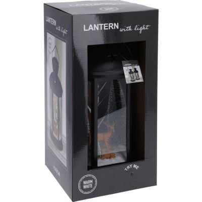 3. Dekorative LED-Laterne 43 cm Rentier