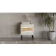 5. INSERTO Nachttisch, 2-teilig, 50 x 40 x 61,5 cm, Kaschmir + LED