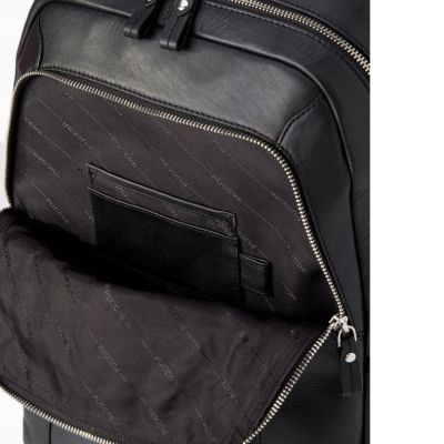 5. Puccini Royal Collection Herren-Lederrucksack für 15,6"-Laptops, Schwarz - LGD6323-1