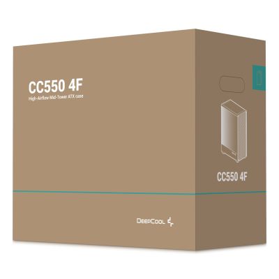 12. DeepCool CC550 4F Midi-Tower Schwarz