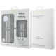 6. Guess 4G Stripes Case mit Magsafe Wallet für iPhone 15 Braun