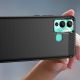 5. Carbon Case Hülle für Infinix Hot 12 Play NFC / Hot 12 Play flexible Silikon-Carbon-Hülle schwarz