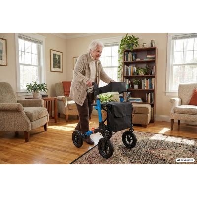47. Reha-Rollator aus Aluminium für jedes Gelände