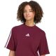 4. Damen-T-Shirt adidas Essentials 3-Stripes Boyfriend in Bordeaux KF6287