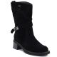 Schwarze, hohe Stiefeletten aus Leder für Damen, Big Star UU274608