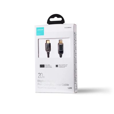 3. Joyroom A4 USB-C/ Lightning 20 W 1,2 m Kabel mit Display – Schwarz