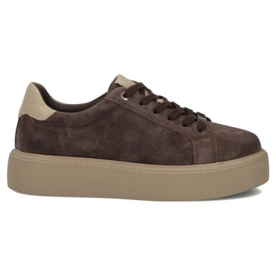 3. Damen-Plateau-Sneaker aus Leder, braun, Filippo DP6119