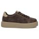 3. Damen-Plateau-Sneaker aus Leder, braun, Filippo DP6119