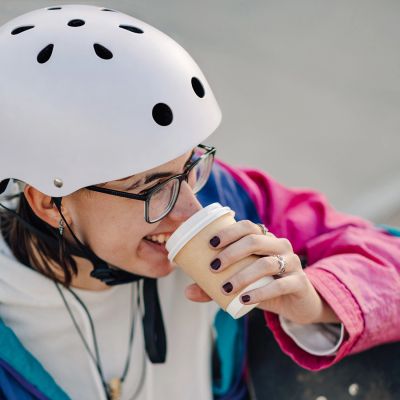 7. Wozinsky Leichtgewicht-BMX-/Scooter-Helm Größe S – Weiß
