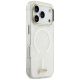 4. Guess IML Shell Script Metal MagSafe Hülle für iPhone 17 Pro Max – Weiß