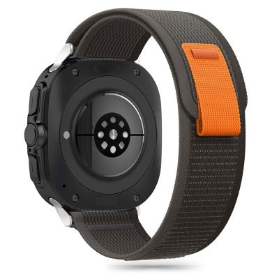 Tech-Protect Nylonarmband für Samsung Galaxy Watch Ultra (47 mm) – Schwarz & Orange