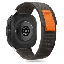 Tech-Protect Nylonarmband für Samsung Galaxy Watch Ultra (47 mm) – Schwarz & Orange