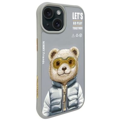 2. Nimmy Cool&Cute 2.0 Bear Case für iPhone 15 - Grau