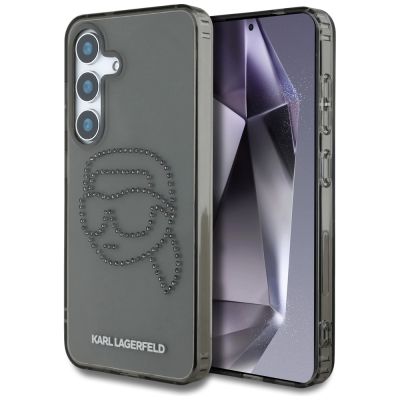 Karl Lagerfeld Rhinestones Karl Head Logo Samsung Galaxy S25 Hülle schwarz