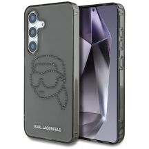 Karl Lagerfeld Rhinestones Karl Head Logo Samsung Galaxy S25 Hülle schwarz