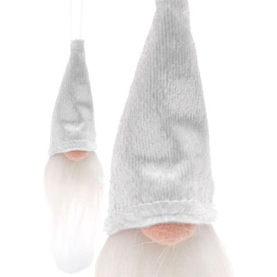 4. Dekorativer Anhänger Weihnachtsmann 11 cm Weiß