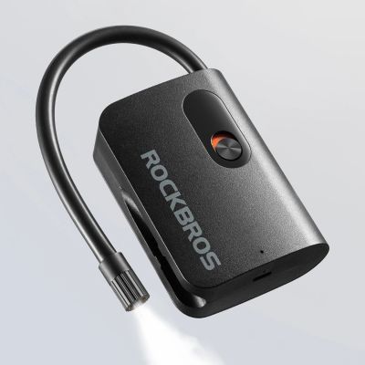 13. Rockbros L1 Mini-Akkupumpe, 70 psi Kompressor, 200 mm Schrader-Schlauchlänge – Schwarz