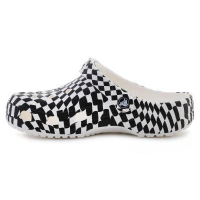 4. Crocs Classic Warped Checker Clog 211007-103 Flip-Flops