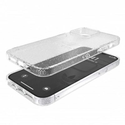 3. Adidas OR Protective Clear Case Glitter für iPhone 13 Pro Max - Transparent Silber