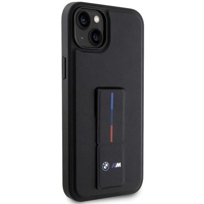 4. BMW Grip Stand Hot Stamp Hülle für iPhone 14 / 15 / 13 - Schwarz