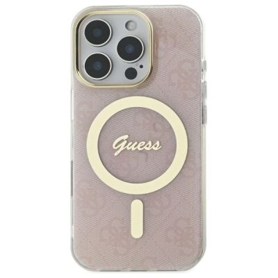 3. Guess IML 4G MagSafe Hülle für iPhone 16 Pro Max – Rosa