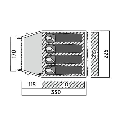 6. Easy Camp Setesdal 4 Vier-Personen-Zelt