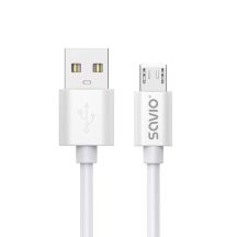 SAVIO USB-A – MICRO-USB-KABEL, 3 M, WEISS, CL-167